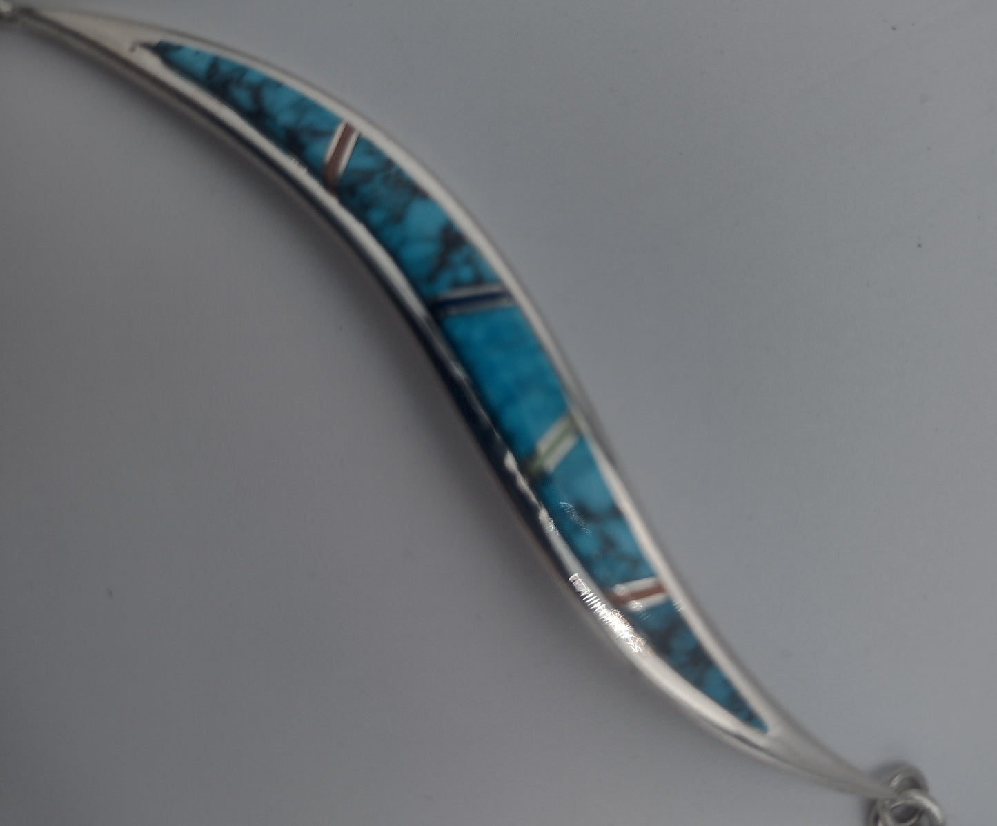 Authentic Handmade Bear Inlay Pendant Necklace by Earl Plummer - Turquoise Coral Lapis Sugilite