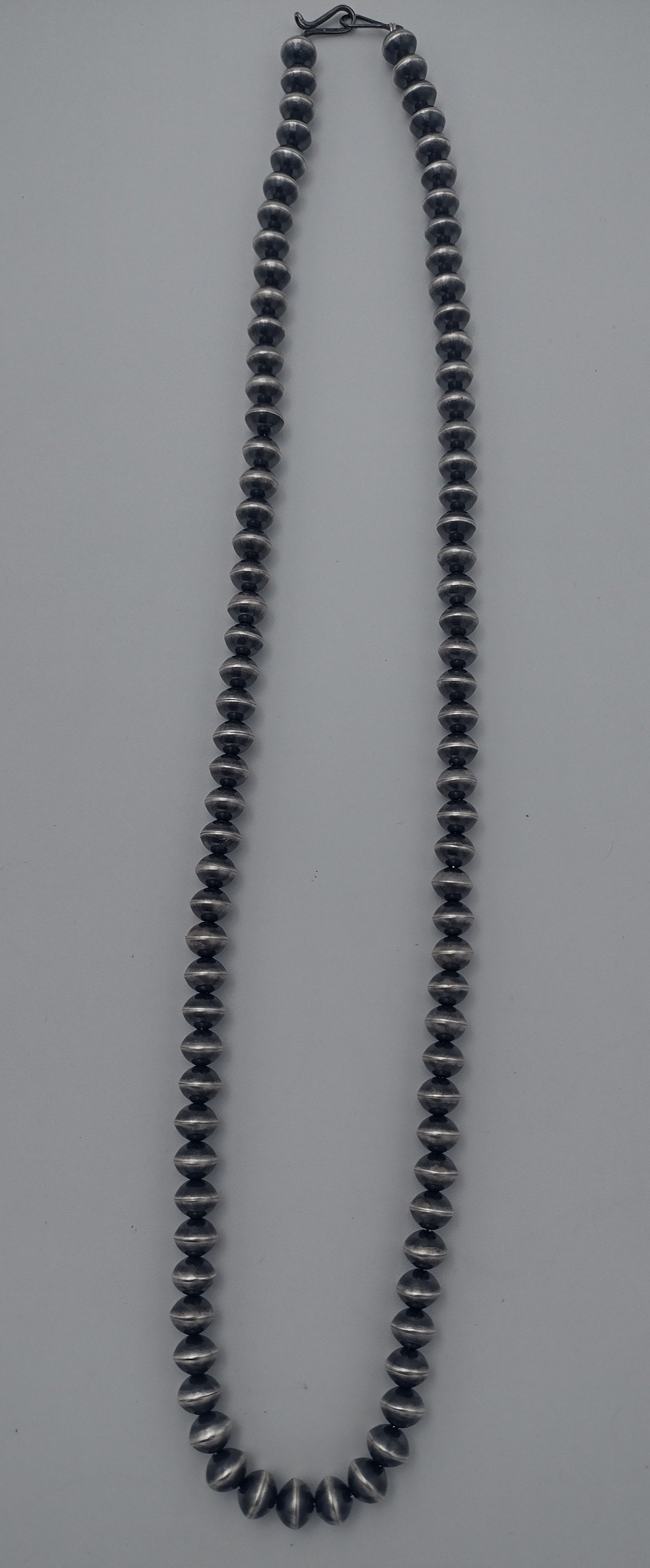 Sterling Silver Navajo Pearls - 29" Handmade Beads Authentic Native American