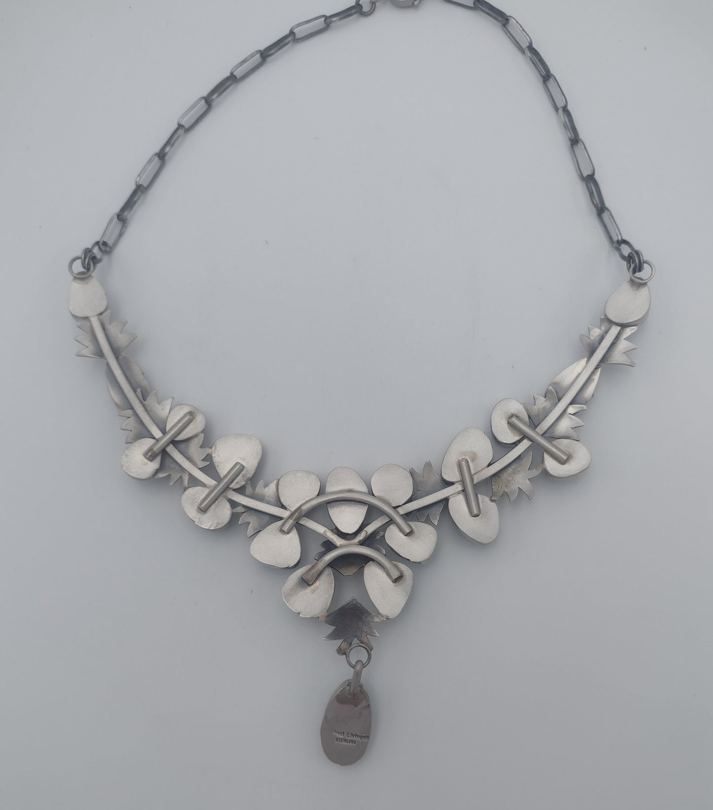 Fox Turquoise Multi-Stone Floral Leaf Necklace by Livingston