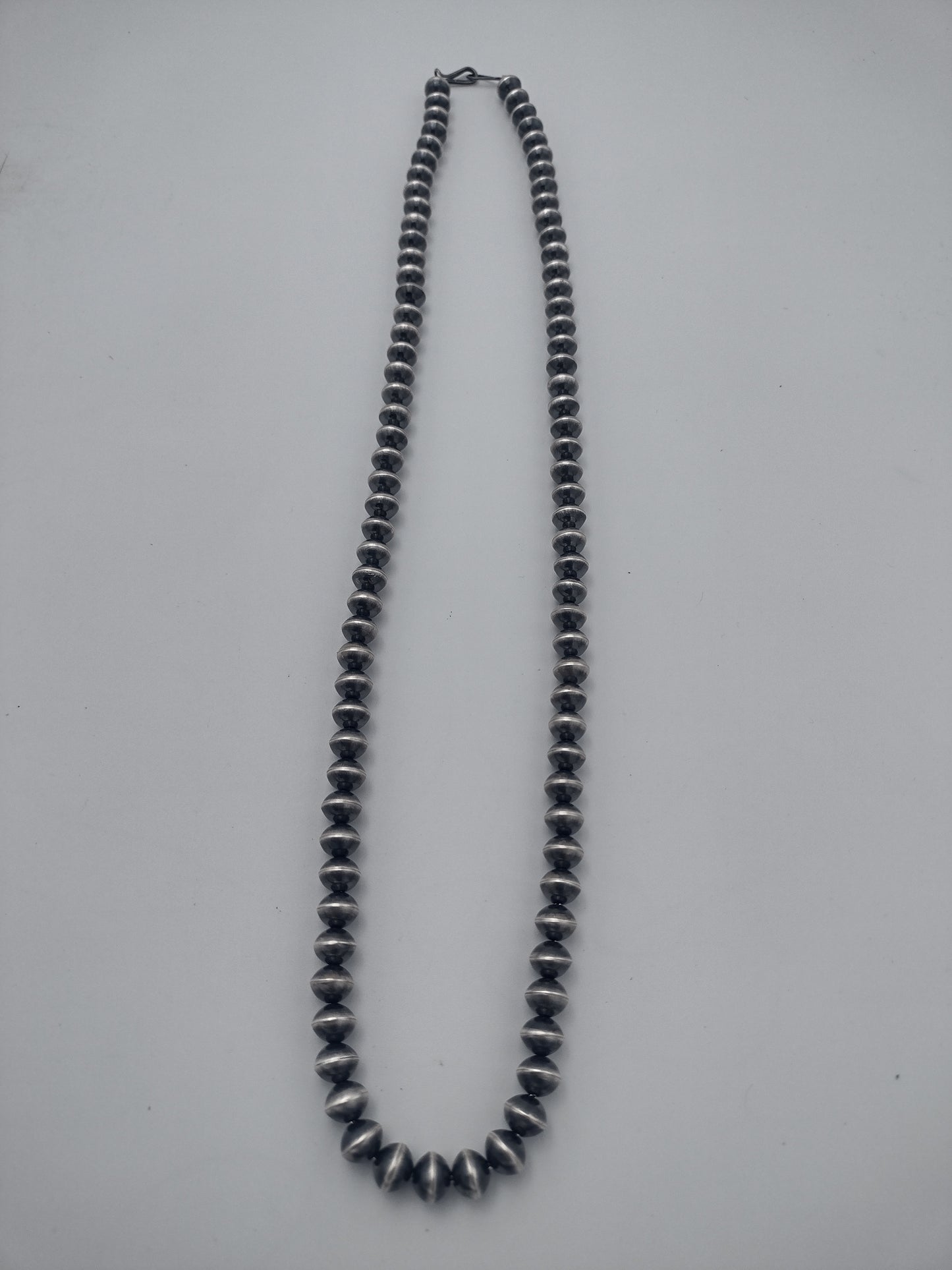 Sterling Silver Navajo Pearls - 29" Handmade Beads Authentic Native American