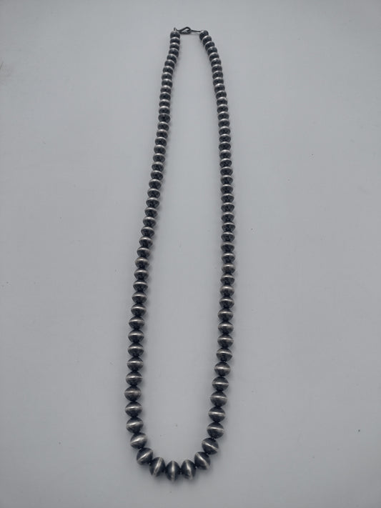 Sterling Silver Navajo Pearls - 29" Handmade Beads Authentic Native American