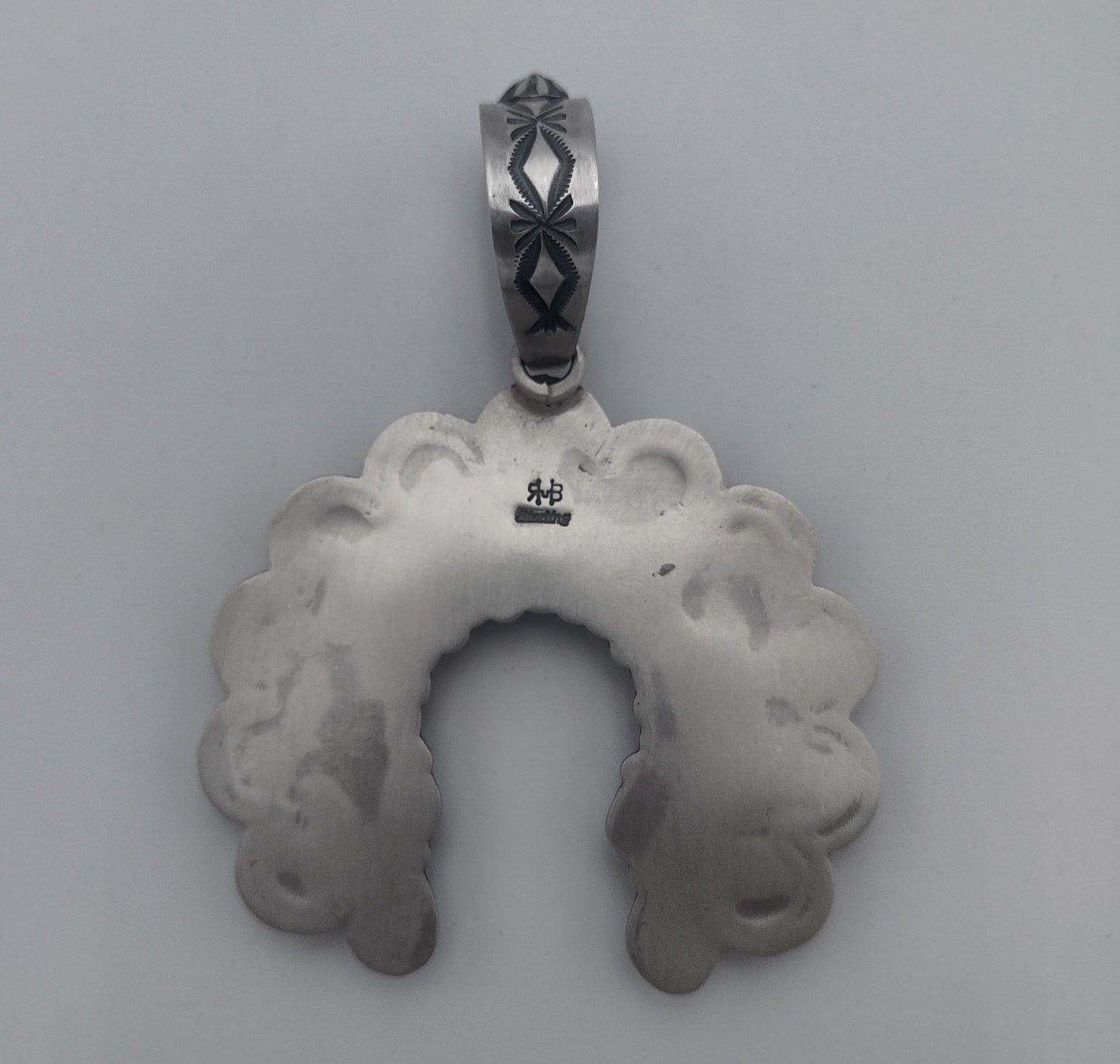 Authentic Prince Turquoise Naja Pendant by Randy Boys - Sterling Silver